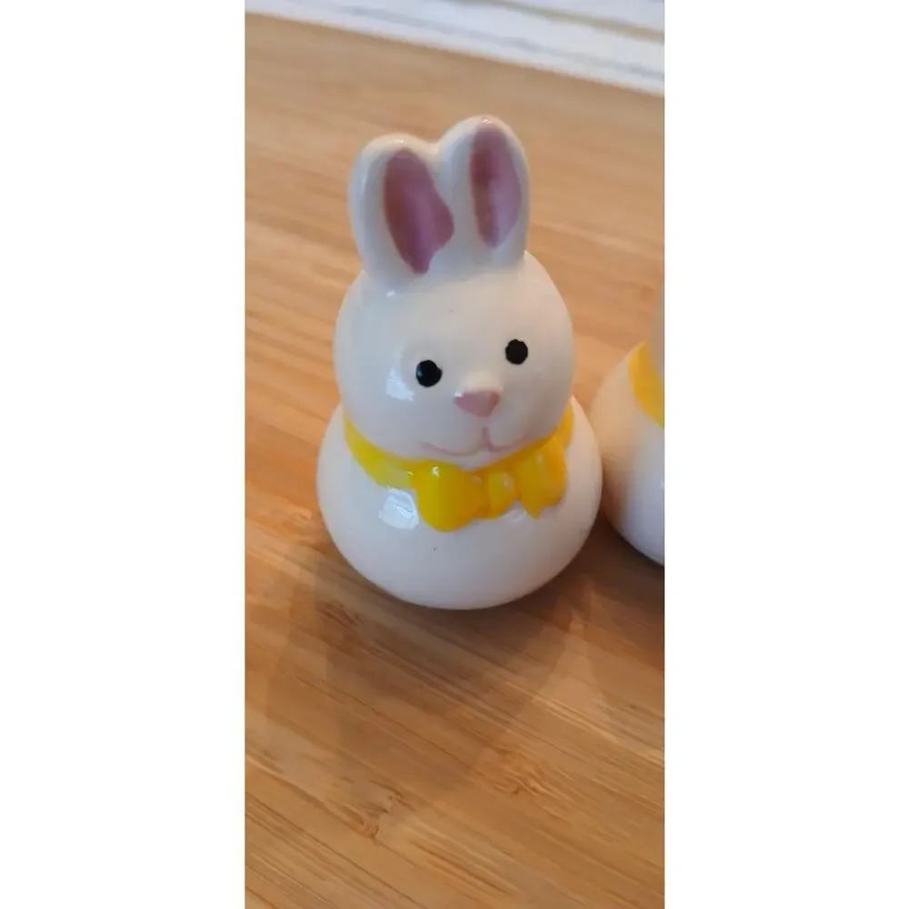 Spring Easter Bunny Salt and Pepper set